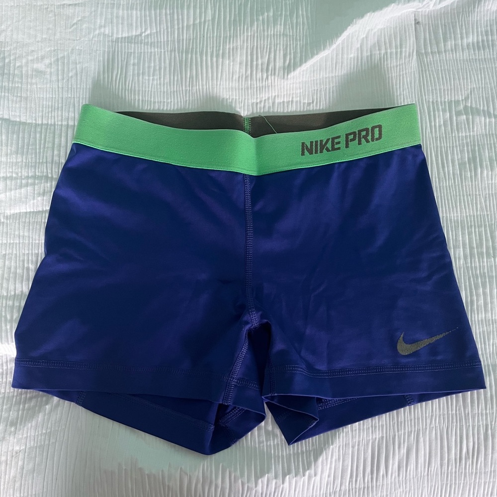Purple/blue Nike pro spandex